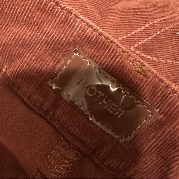 MOTHER NWT The Cord Patch Pocket Roller Brown Corduroy Flare Pants - Picture 9 of 9